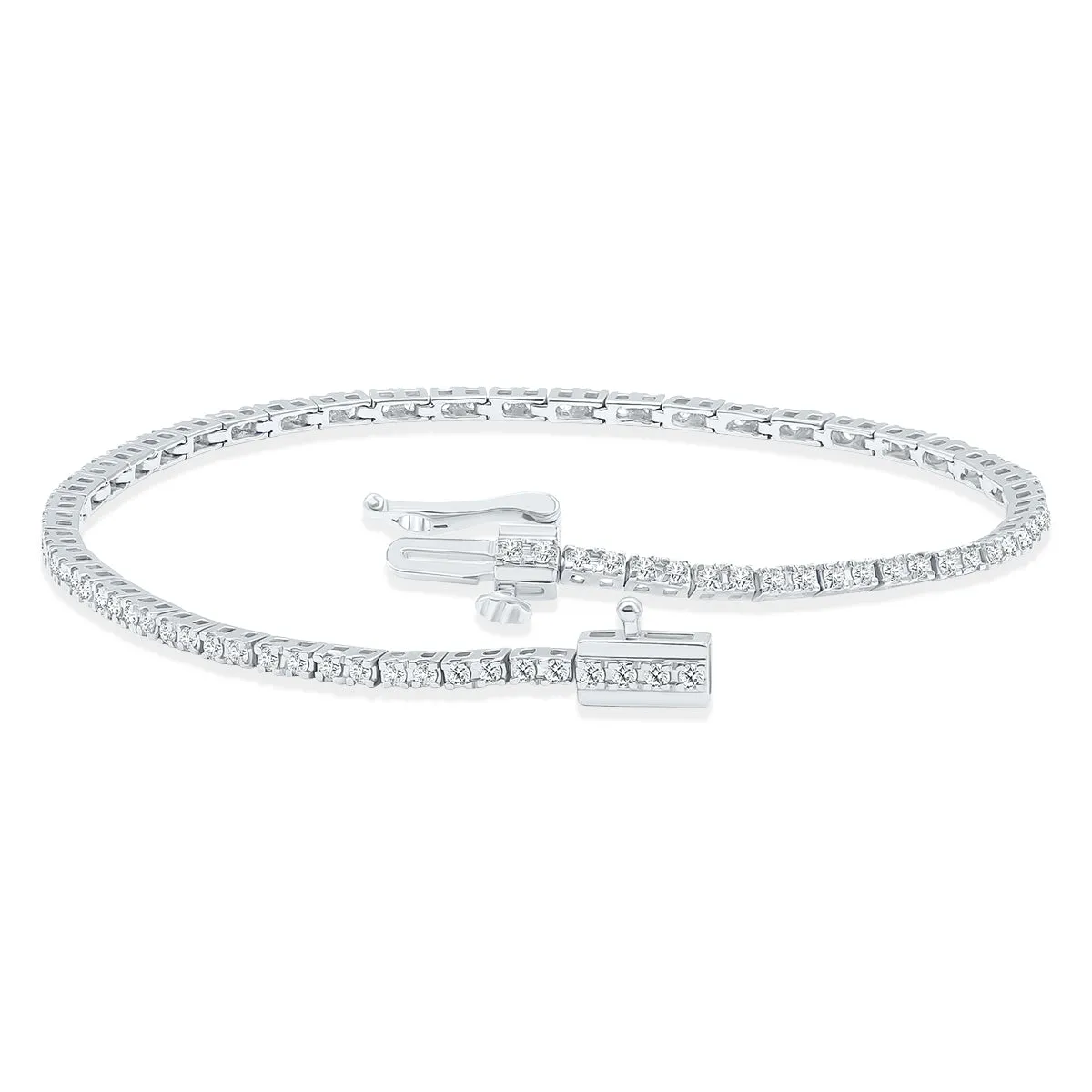 1 Carat Tw Diamond Tennis Bracelet In 14K White Gold