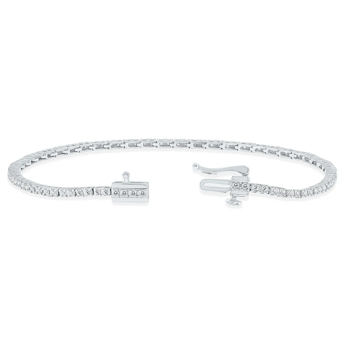 1 Carat Tw Diamond Tennis Bracelet In 14K White Gold