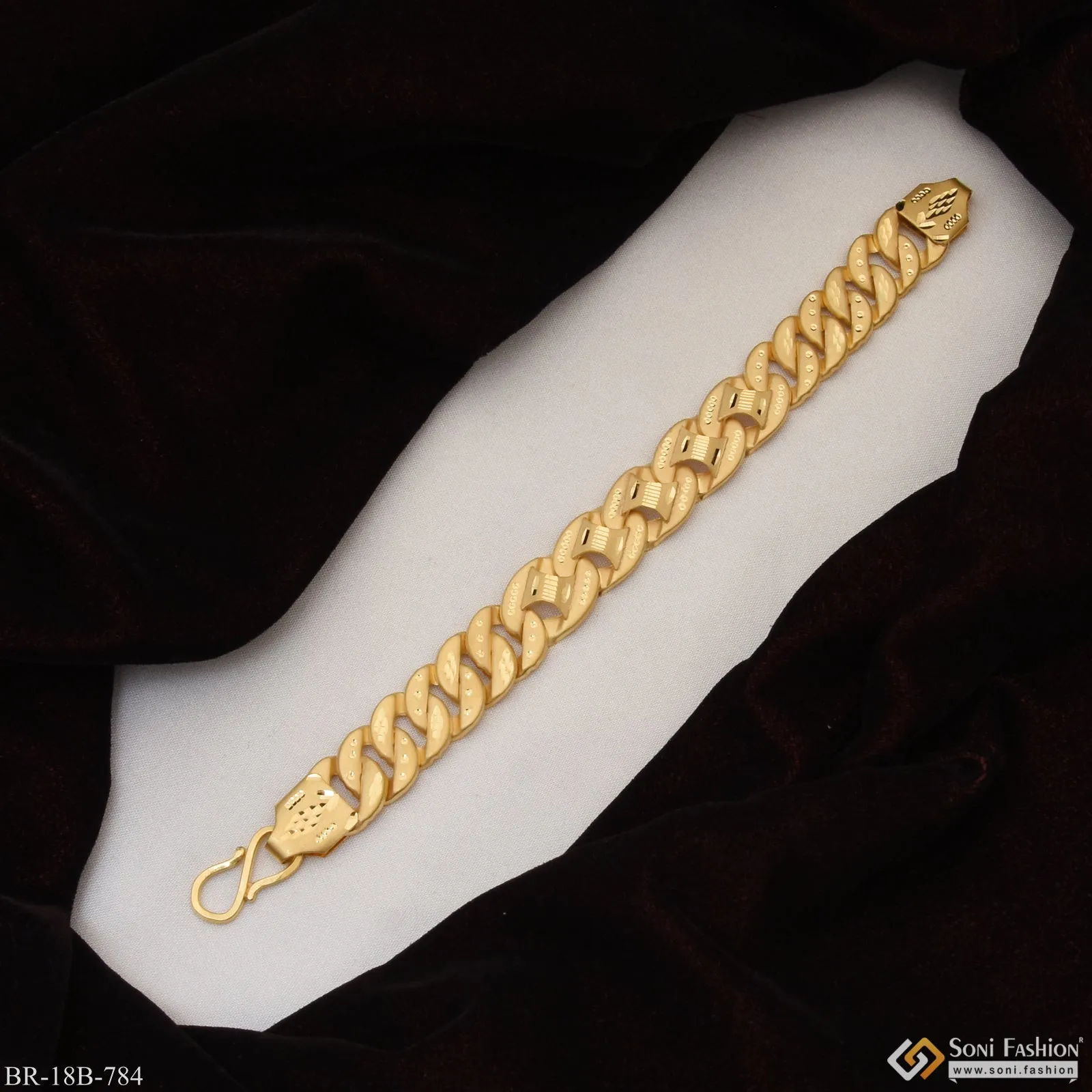 1 Gram Gold Forming Pokal Delicate Design Gold Plated Bracelet - Style B784