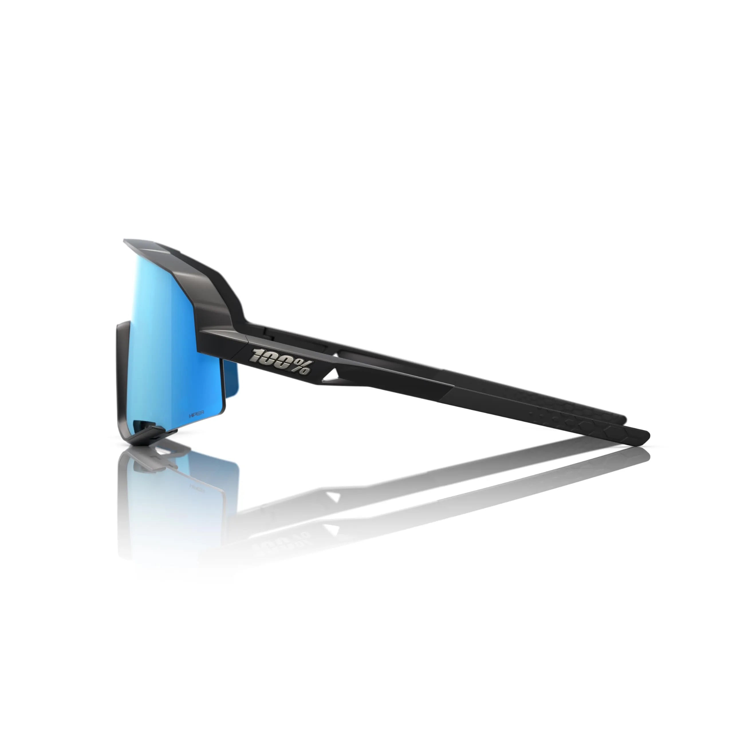 100% SLENDALE - Matte Black - HiPER Blue Multilayer Mirror Lens