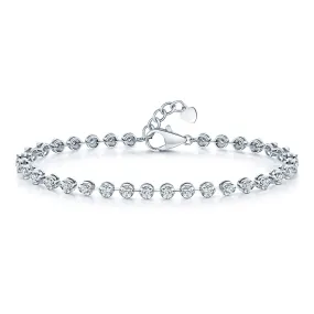 18ct White Gold Brilliant Cut Diamond Bracelet