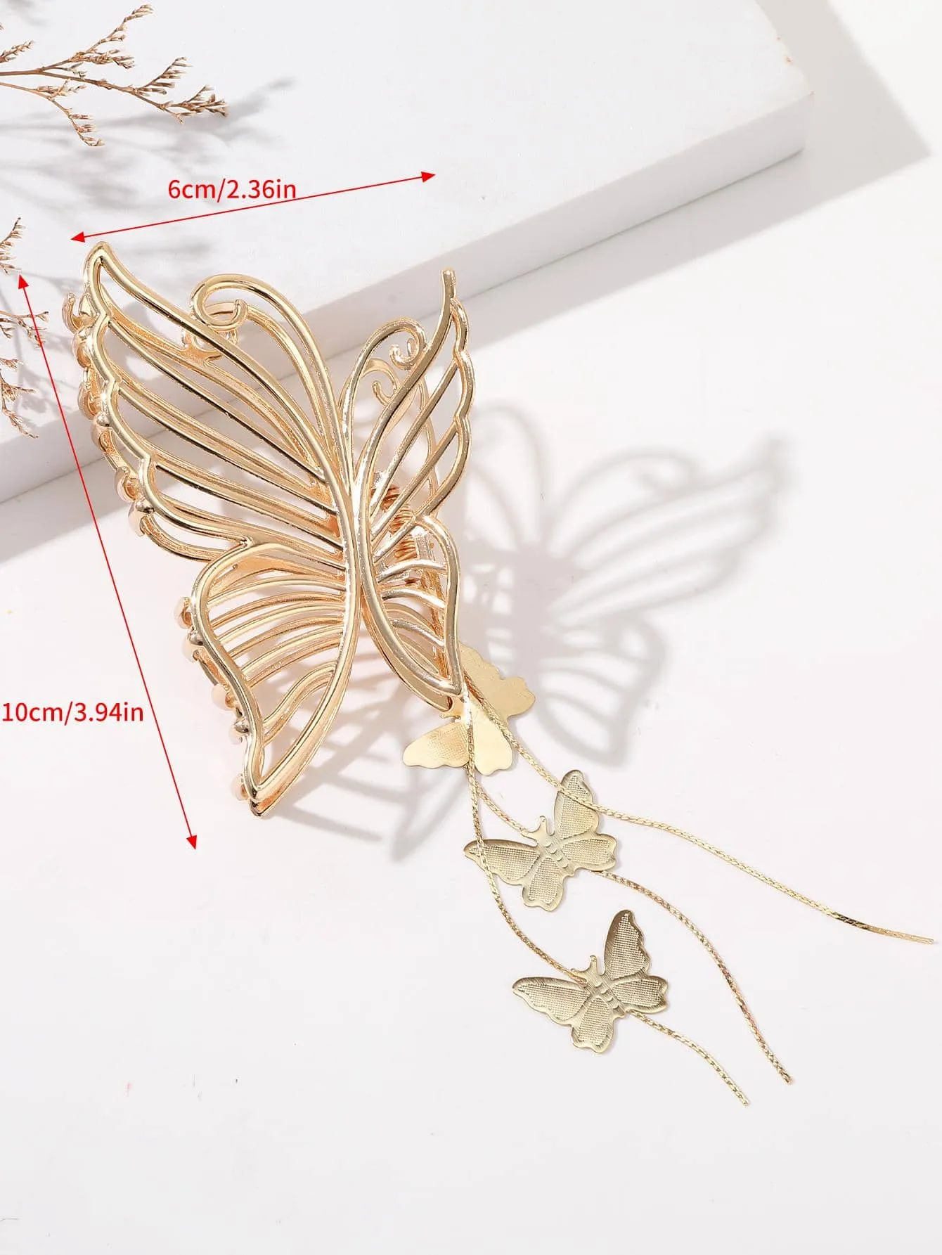 1pc Hollow Out Butterfly Design Hair Claw