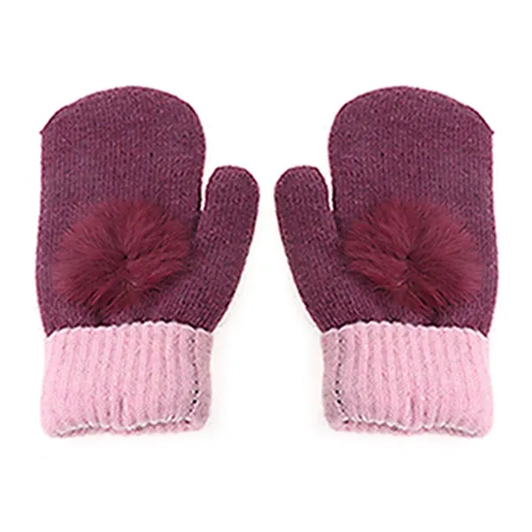 2018 New Fashion Women Lady Knitted Gloves Mitten Woolen Rabbit Fur Winter Keep Warm Thick Hands Wrist Gloves