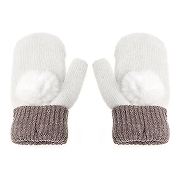 2018 New Fashion Women Lady Knitted Gloves Mitten Woolen Rabbit Fur Winter Keep Warm Thick Hands Wrist Gloves