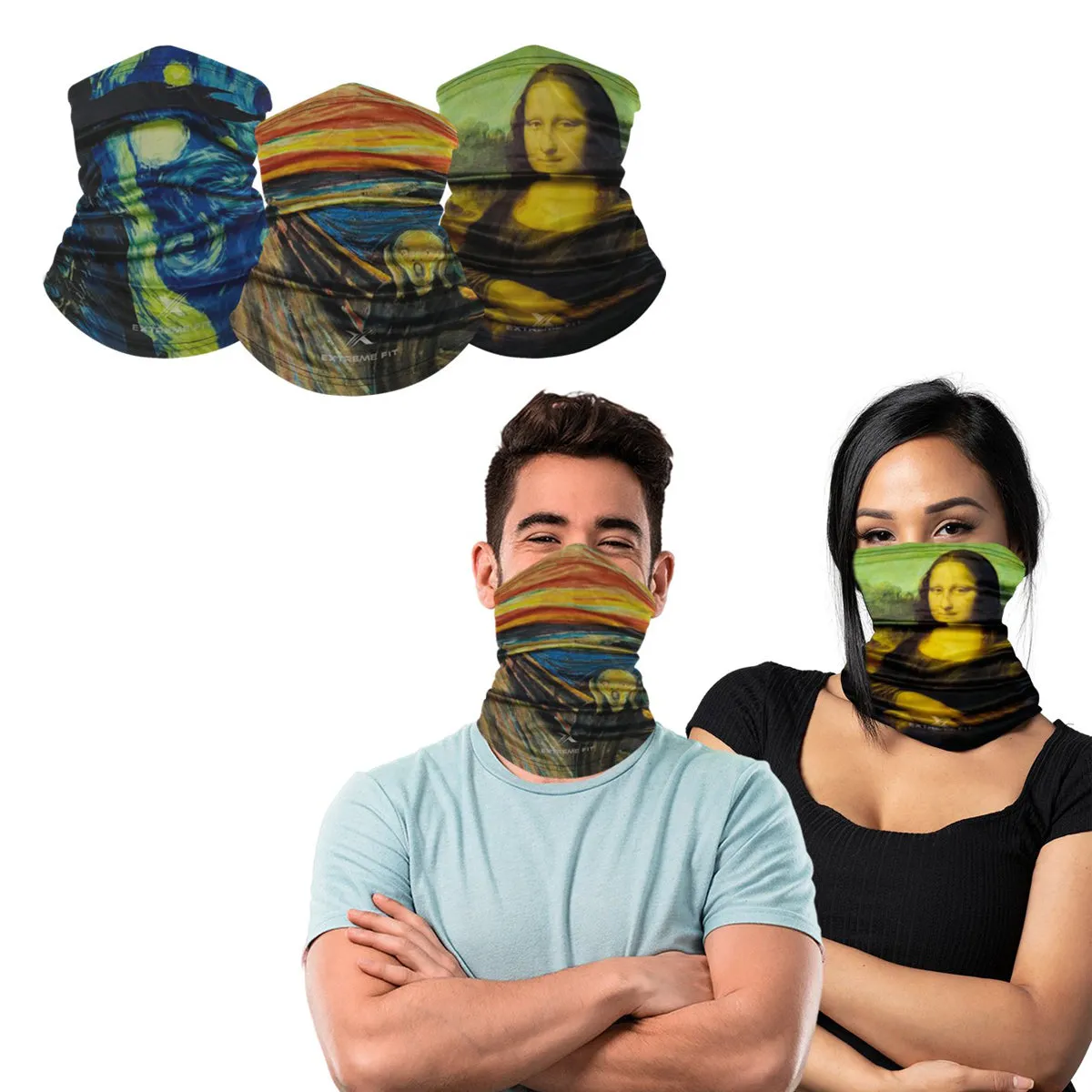 3-Pack: Headband, Bandanas, Scarf, Neck Warmer, Head Wrap, Multi Functional Gaiter for Sports or Everyday Wear