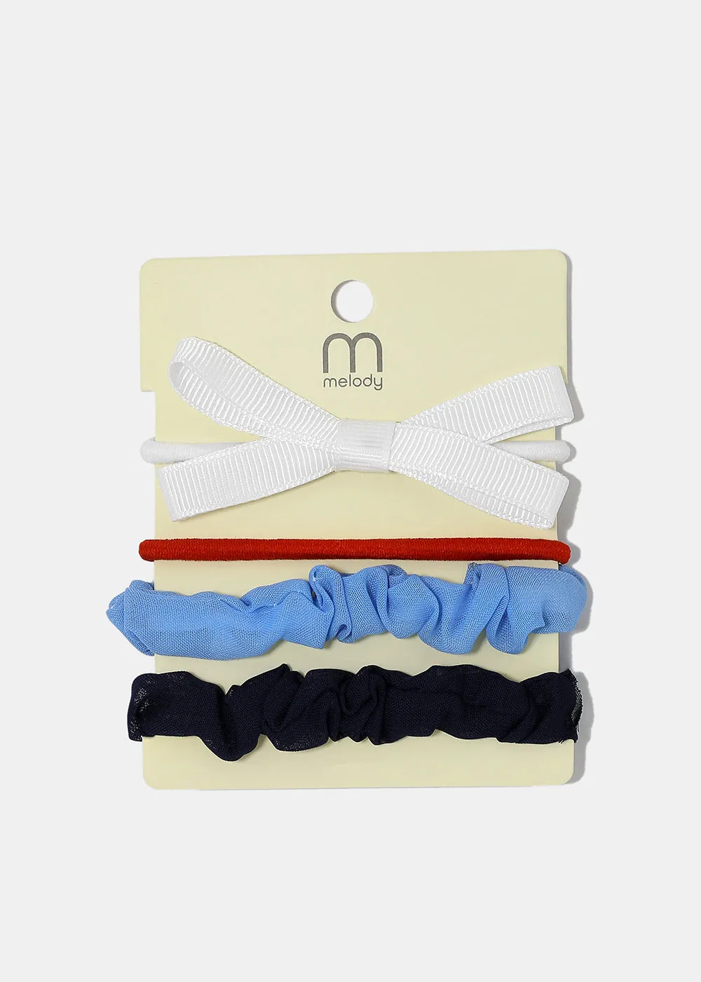 4 Piece Bow & Scrunchie Hair Ties