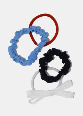 4 Piece Bow & Scrunchie Hair Ties