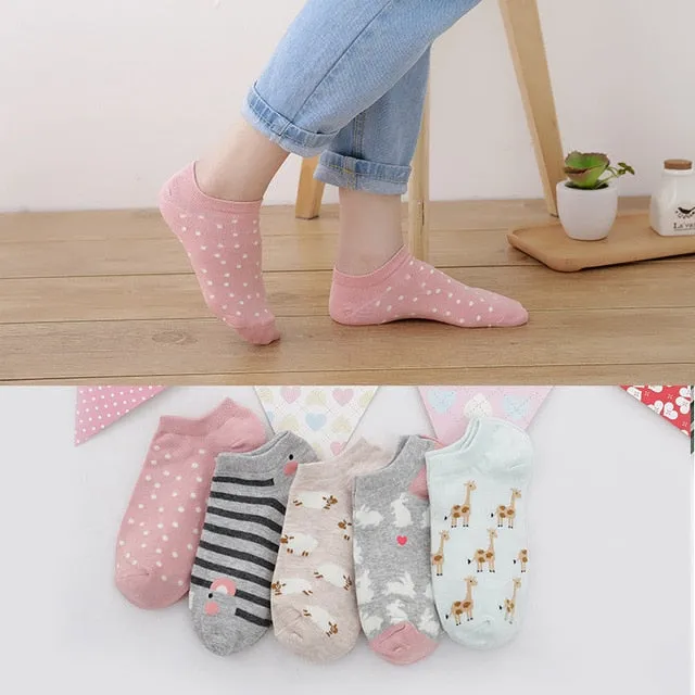 5 pairs Women's Short Socks