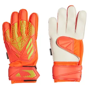 adidas Kids Predator Edge Match Fingersave Goalkeeper Gloves Solar Red/Solar Green