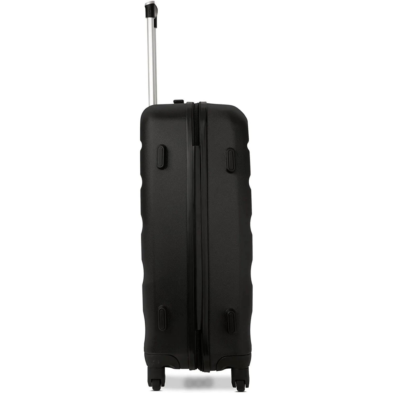 Aerolite Lightweight ABS Hard Shell Travel Hold Check in Luggage Suitcase 4 Wheels, Black