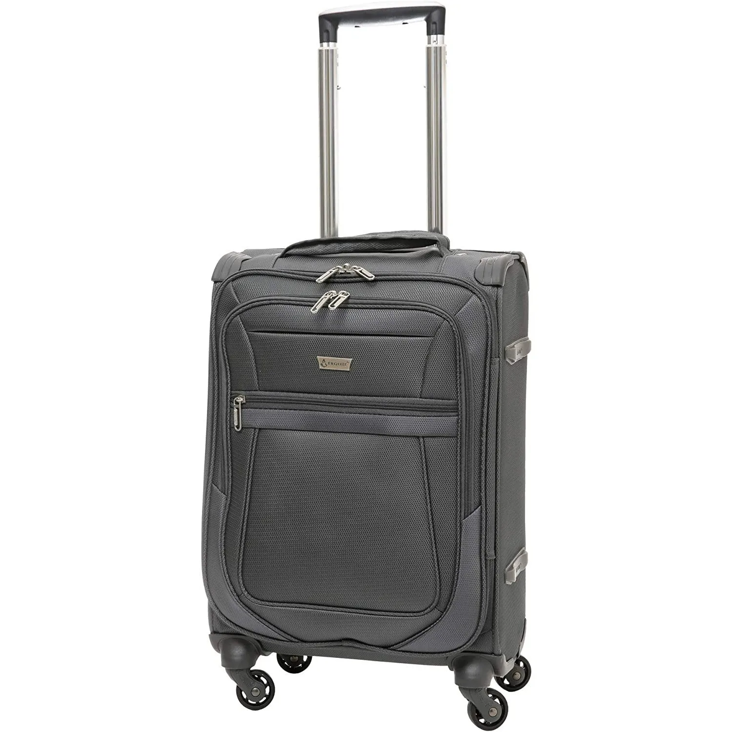 Aerolite Reinforced Super Strong and Light 4 Wheel Lightweight Cabin & Hold Check in Luggage Suitcase, Double-Tube Retractable Trolley Handle, 10 Year Guarantee