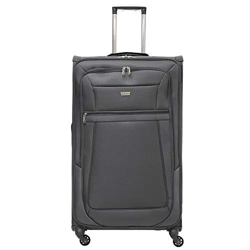 Aerolite Reinforced Super Strong and Light 4 Wheel Lightweight Cabin & Hold Check in Luggage Suitcase, Double-Tube Retractable Trolley Handle, 10 Year Guarantee