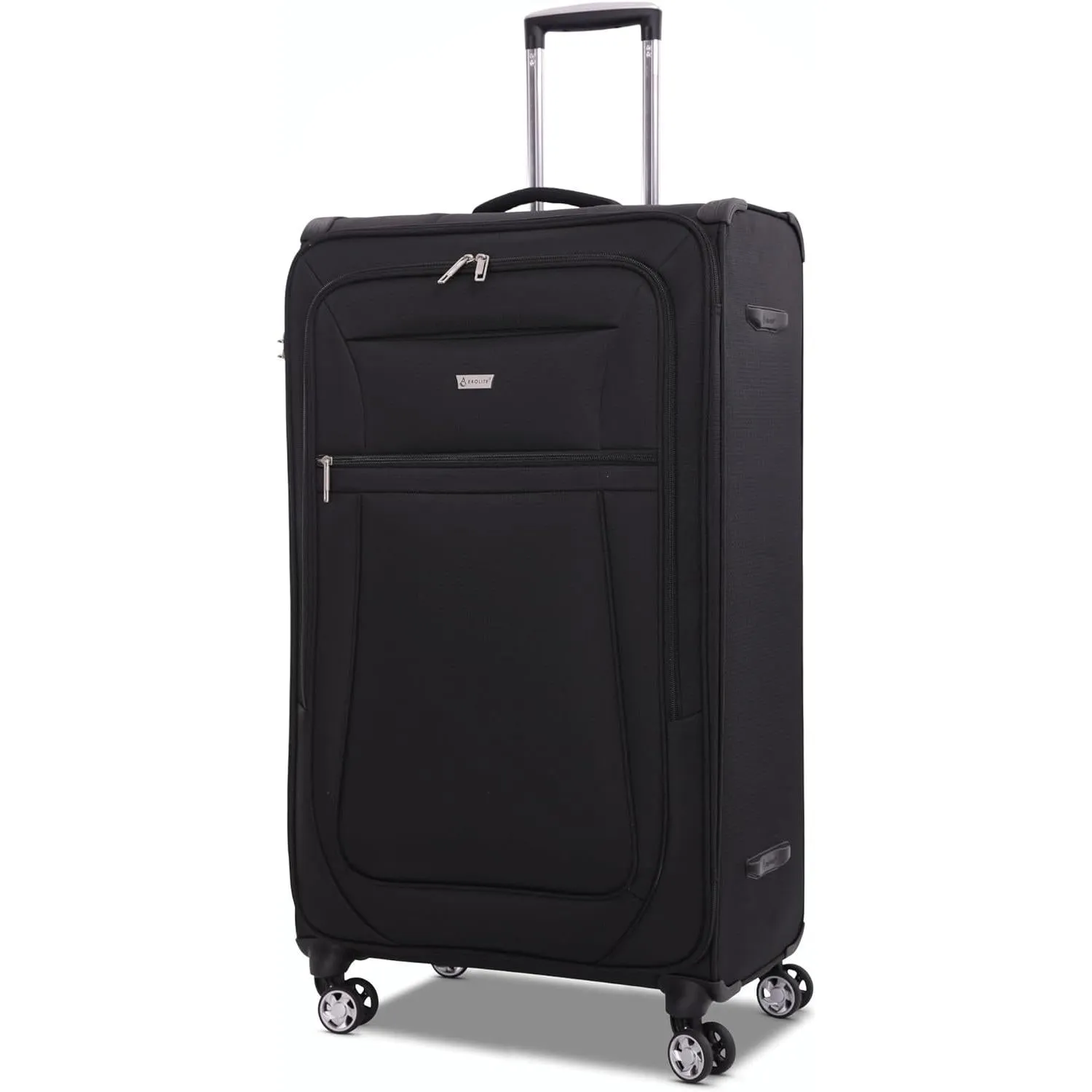 Aerolite Reinforced Super Strong and Light 4 Wheel Lightweight Cabin & Hold Check in Luggage Suitcase, Double-Tube Retractable Trolley Handle, 10 Year Guarantee