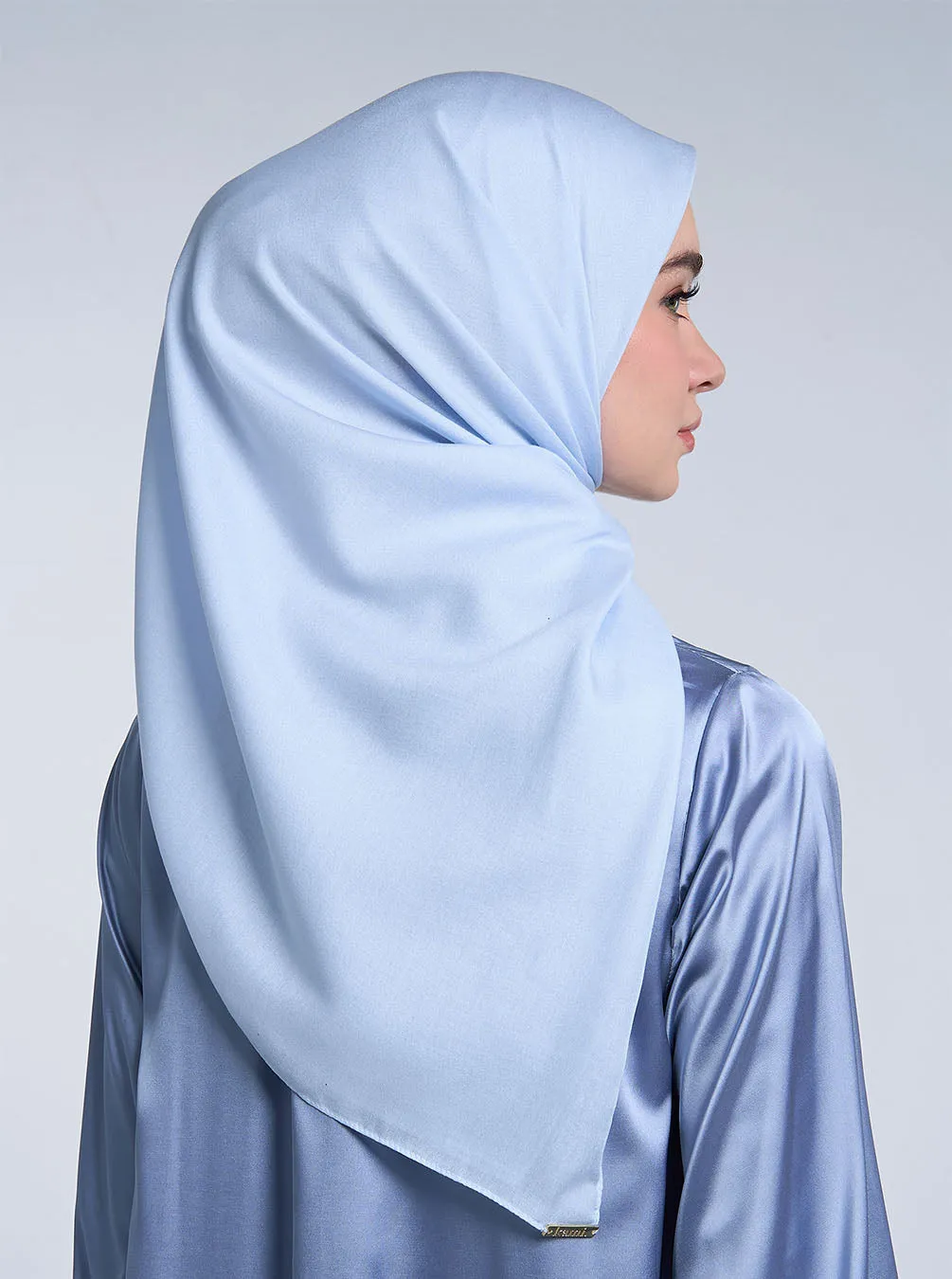 AIRY VOILE SCARF PLAIN POWDER BLUE