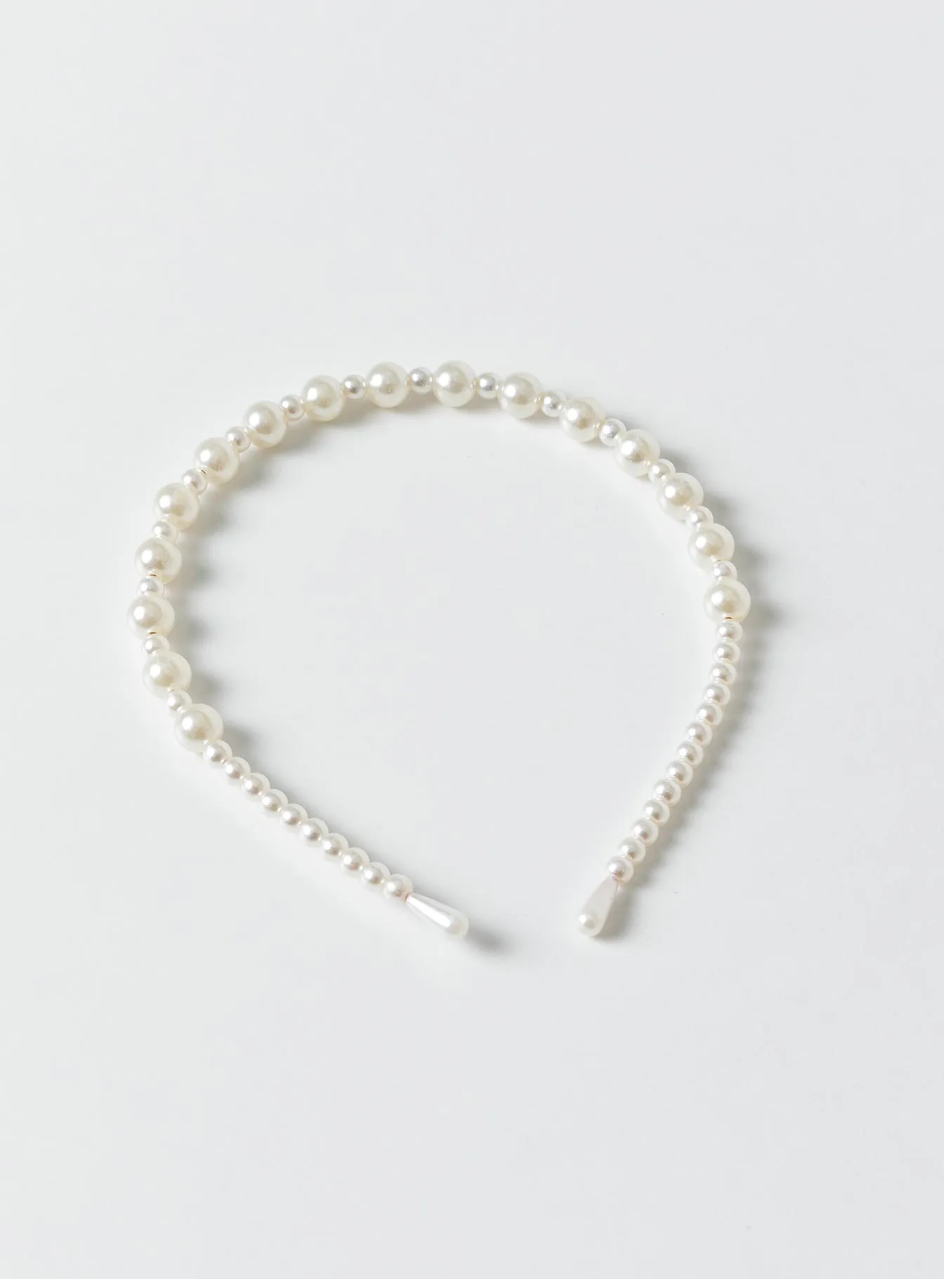 Aiyla Pearl Headband White