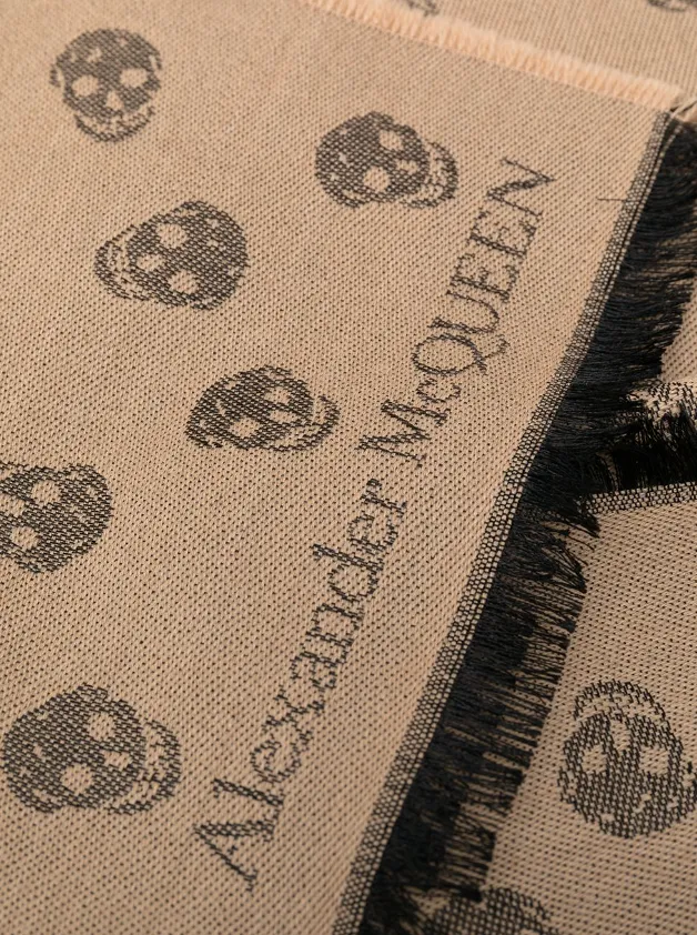 Alexander McQueen all over skull scarf