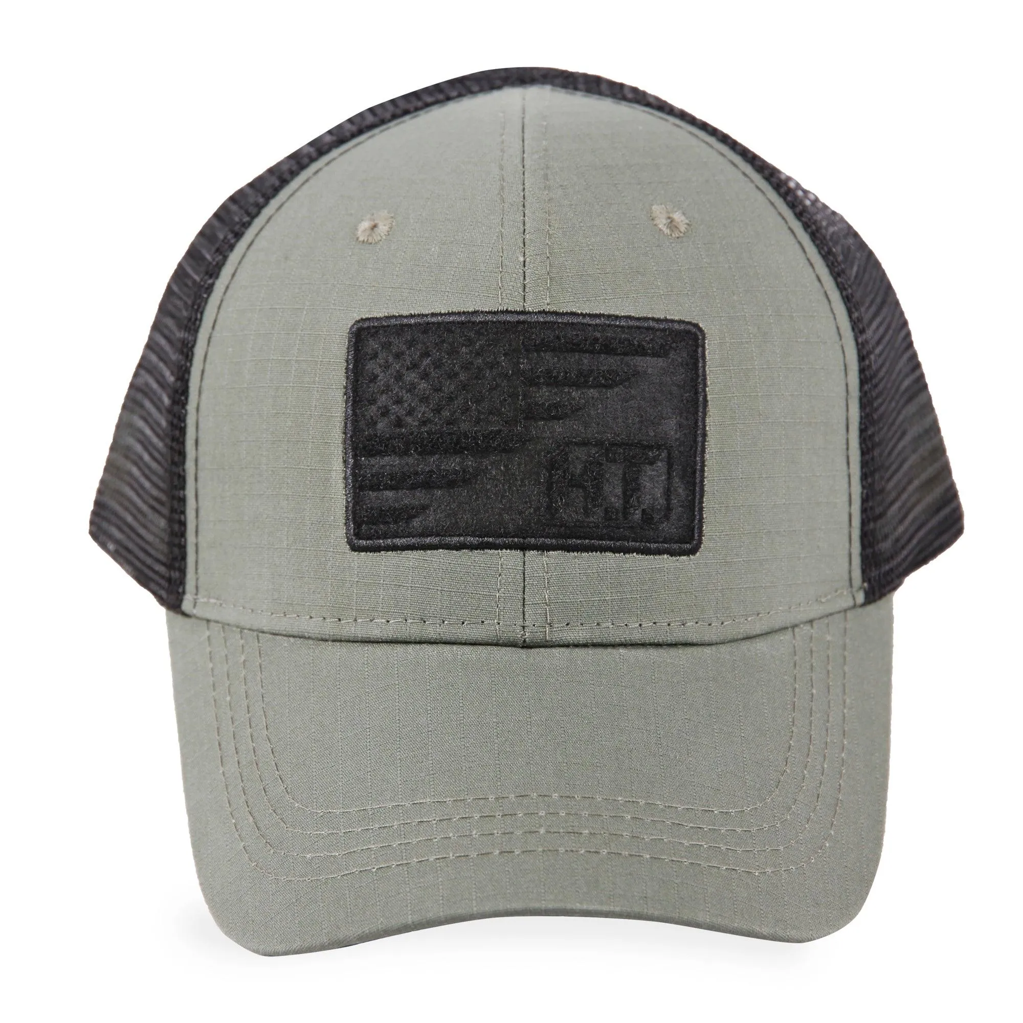 American Flag/HT Velcro Logo- Trucker Mesh Hat