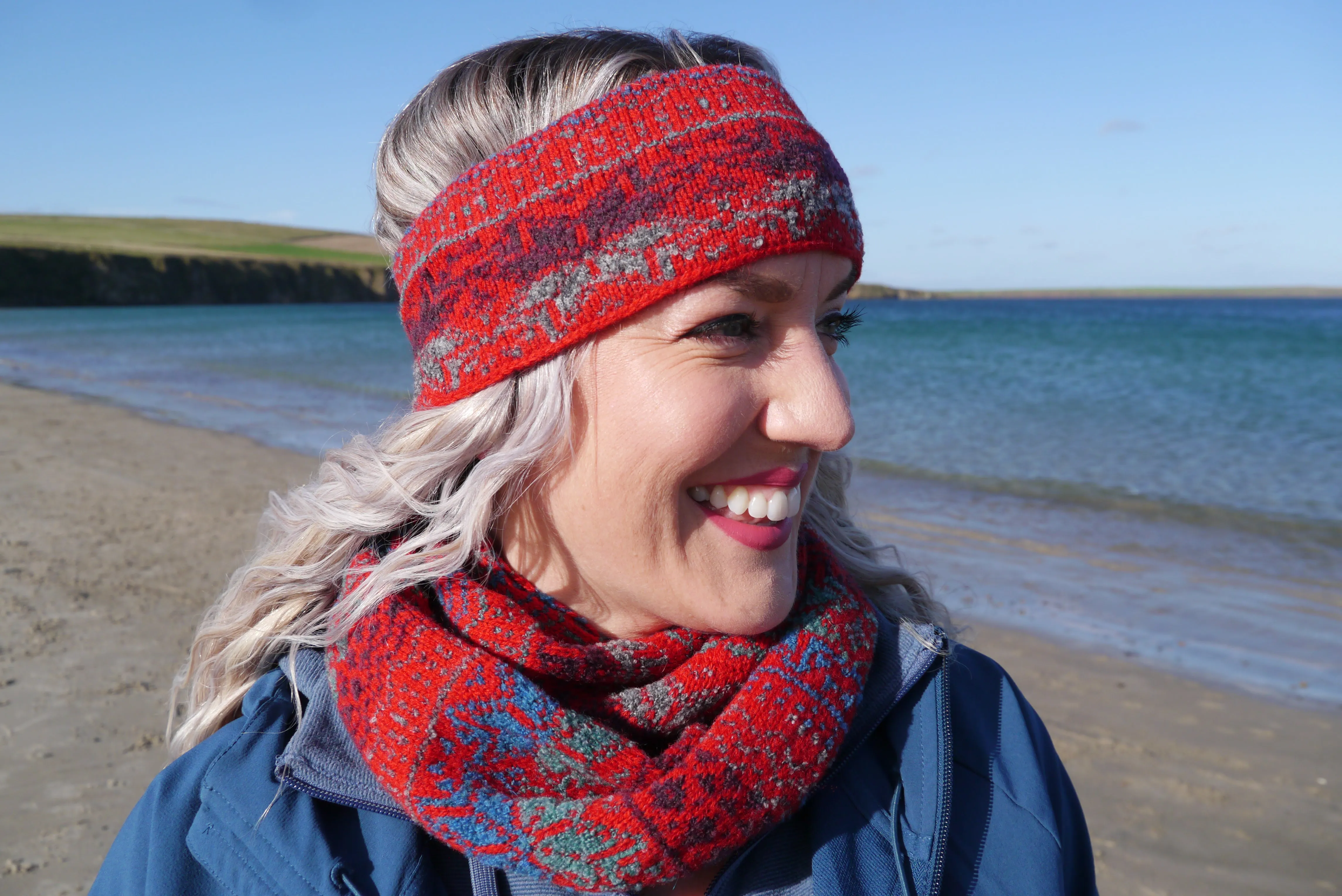 Annie Glue Blaze North Star Fair Isle Snood Scarf