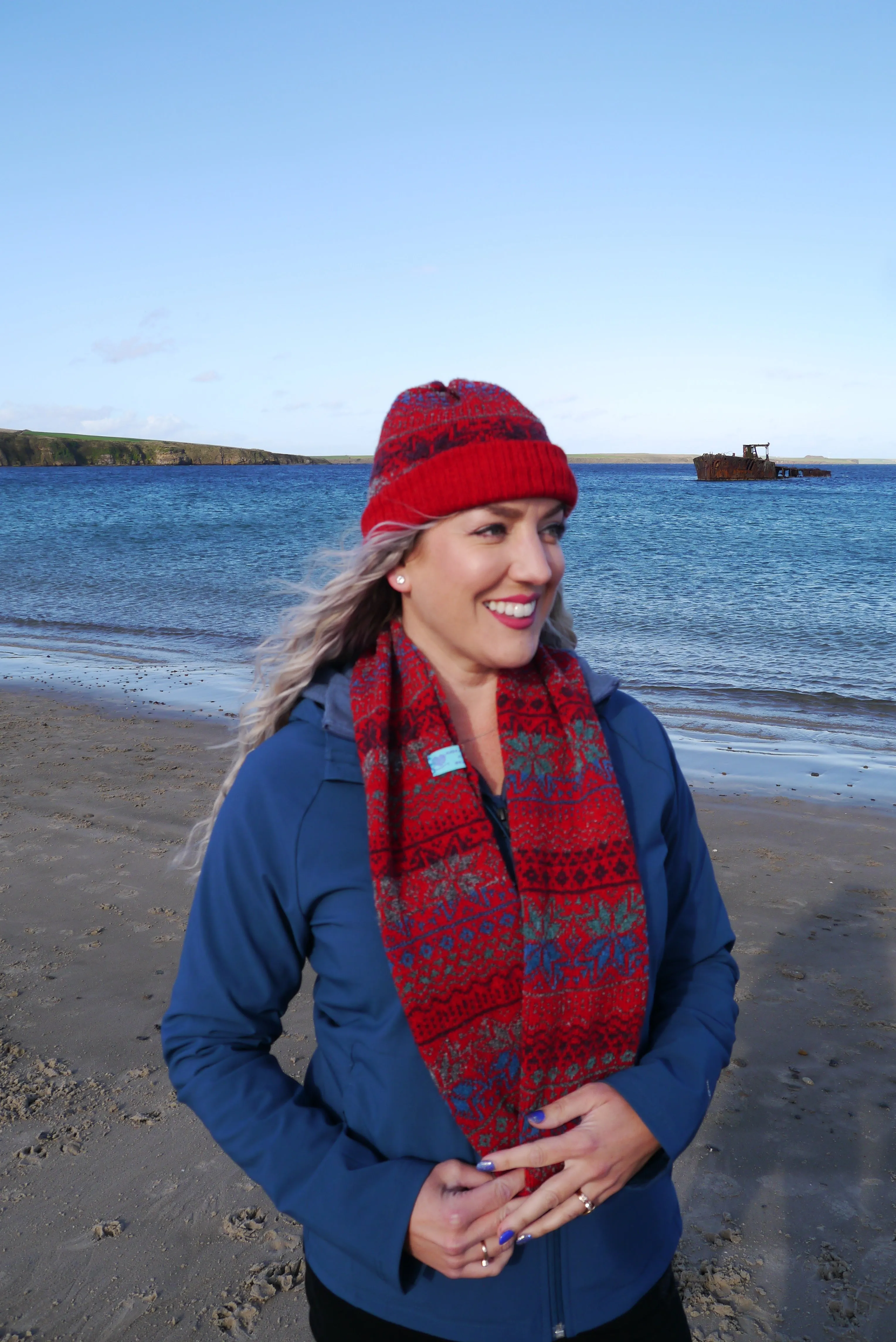 Annie Glue Blaze North Star Fair Isle Snood Scarf