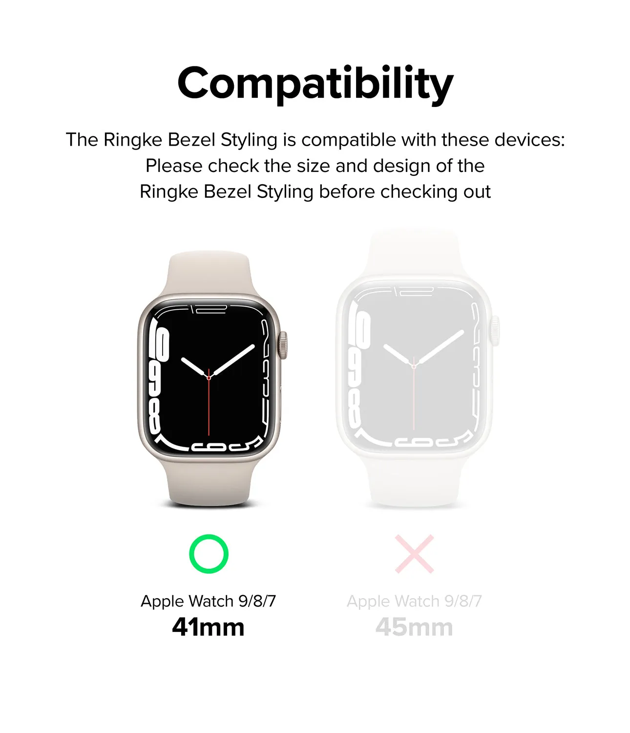 Apple Watch Series (41mm) | Premium Bezel Styling Matte Curve