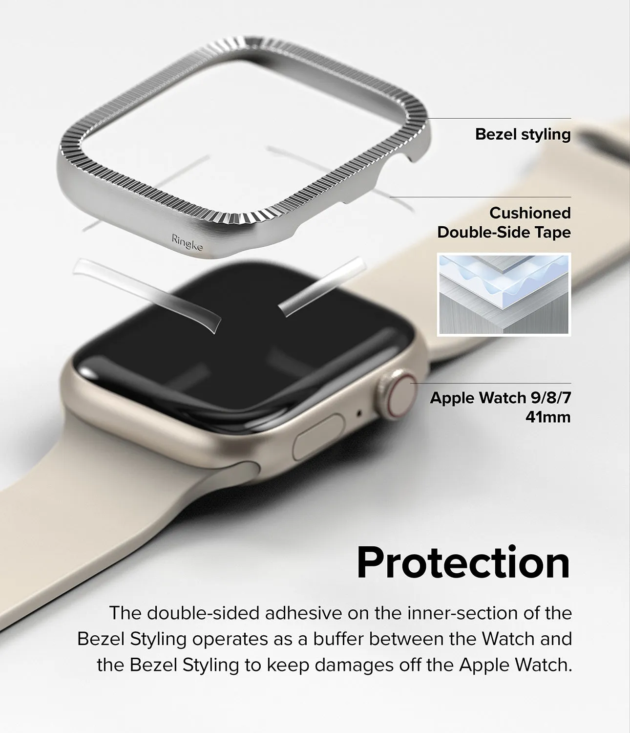 Apple Watch Series (41mm) | Premium Bezel Styling Matte Curve