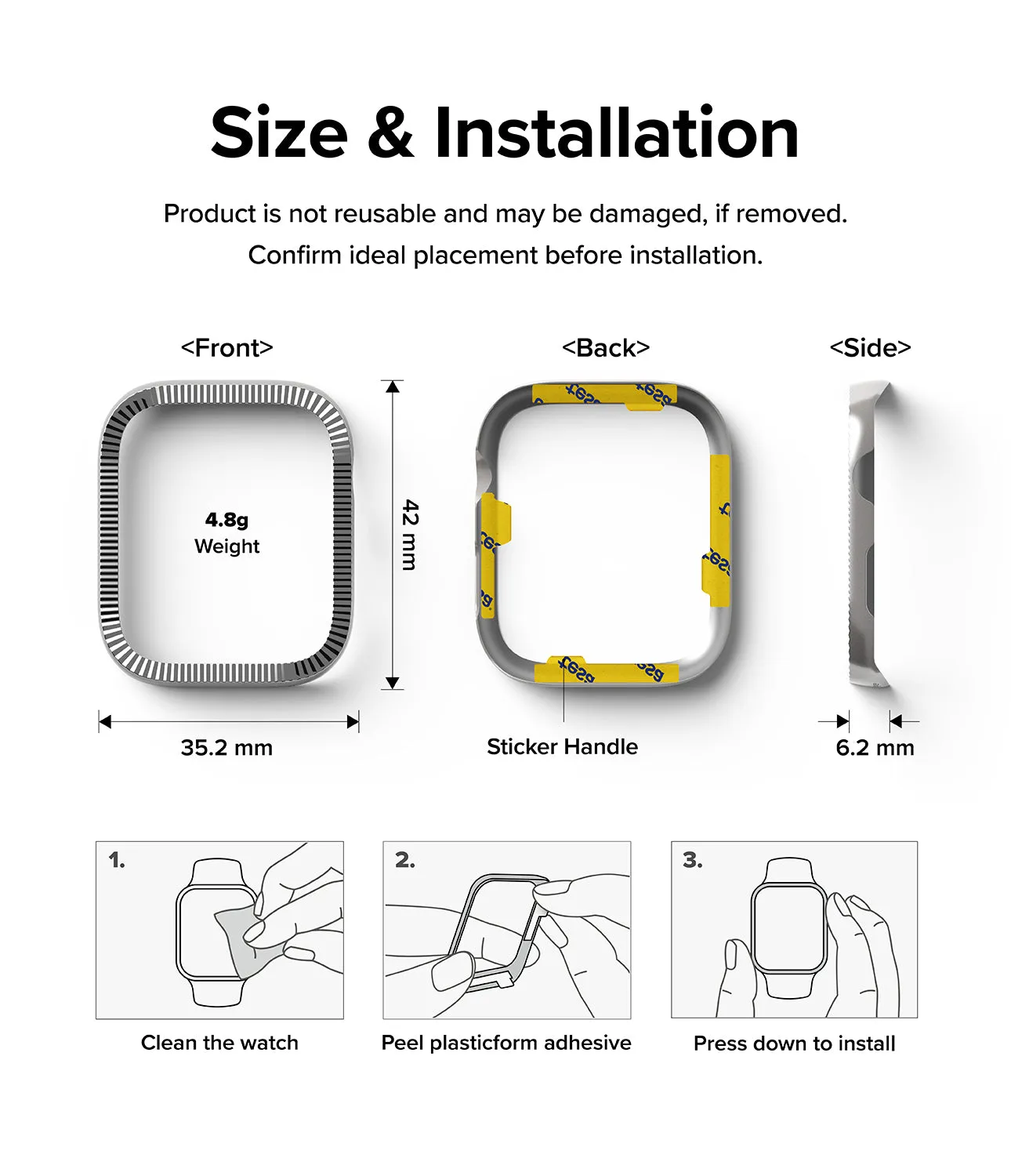 Apple Watch Series (41mm) | Premium Bezel Styling Matte Curve