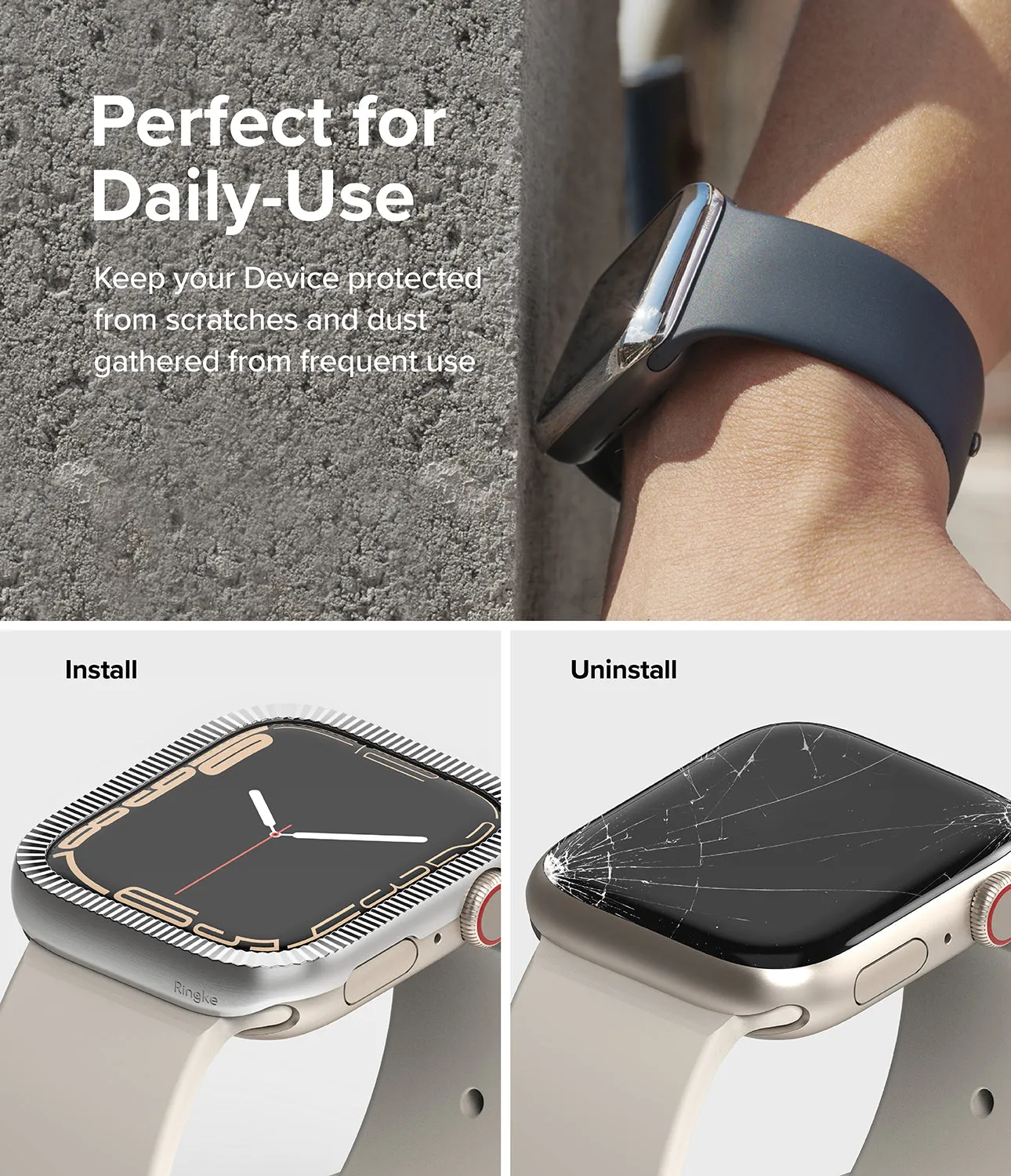 Apple Watch Series (41mm) | Premium Bezel Styling Matte Curve