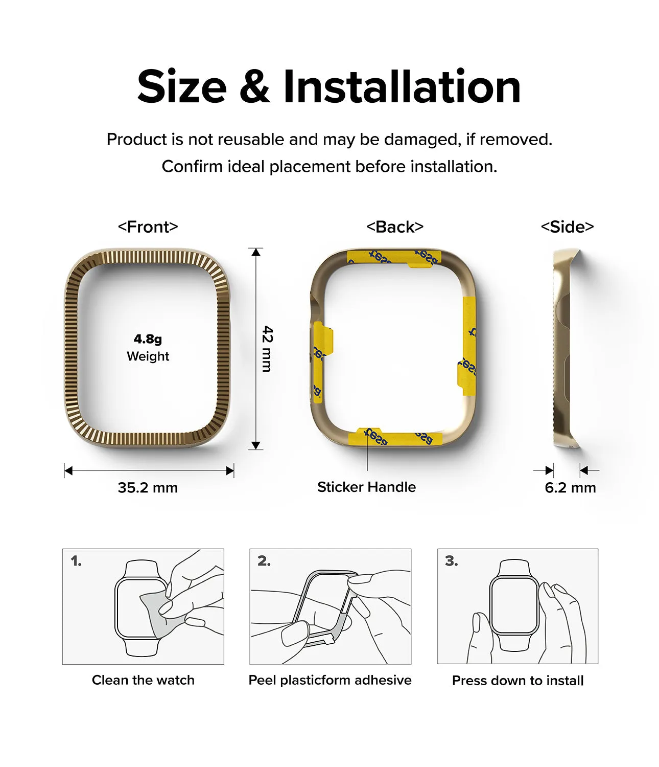 Apple Watch Series (41mm) | Premium Bezel Styling Matte Curve