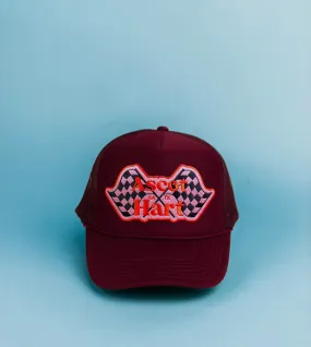 Ascot & Hart Burgundy Speedway Trucker Hat