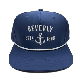 BEVERLY Anchor Navy Blue Trucker Hat