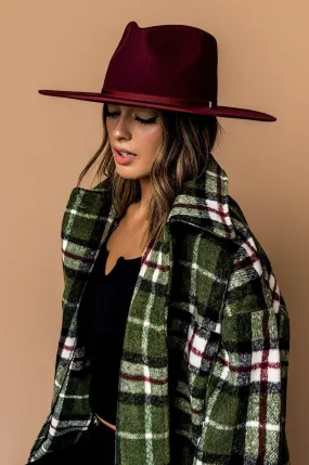 Billie Rancher Hat in Wine