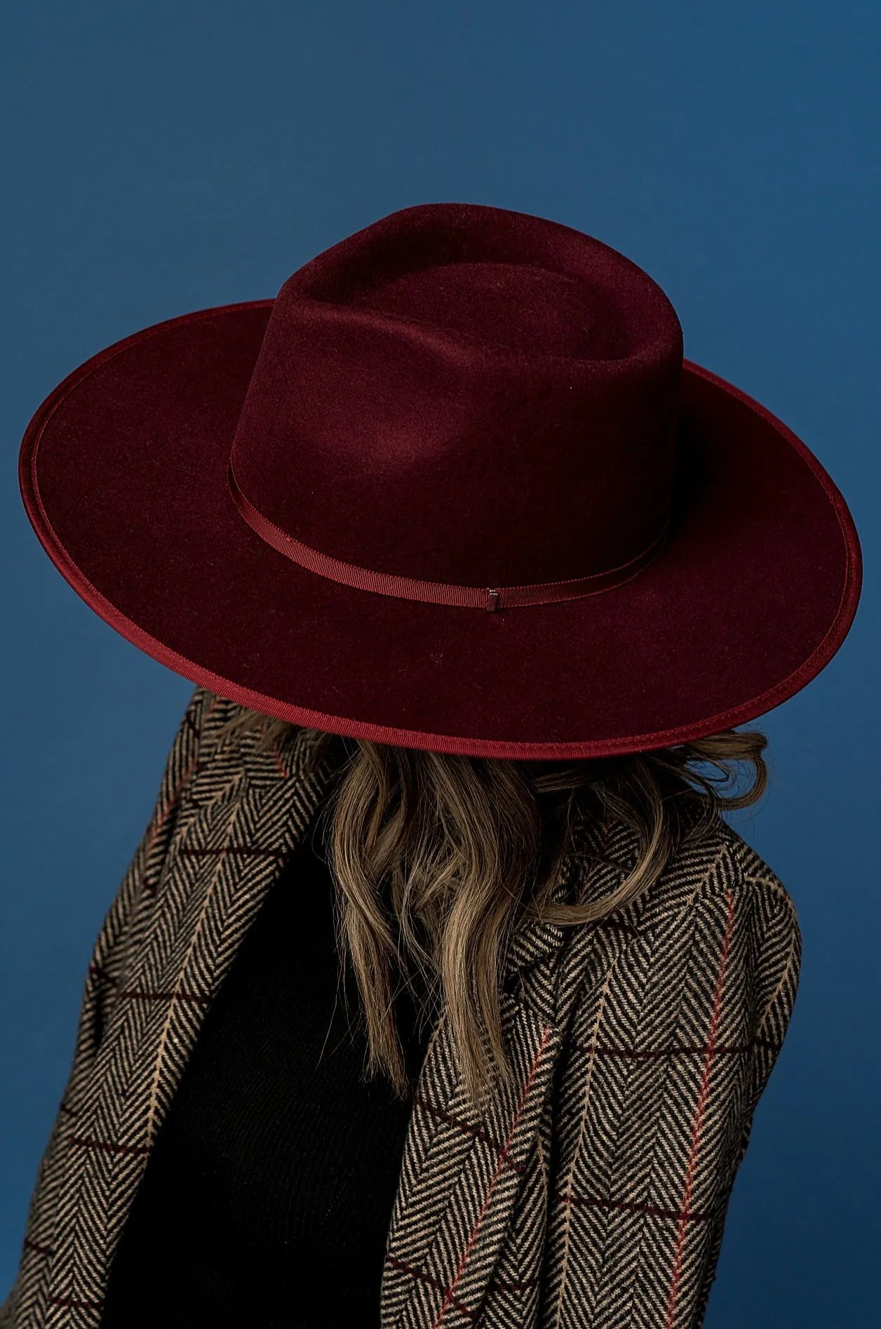 Billie Rancher Hat in Wine