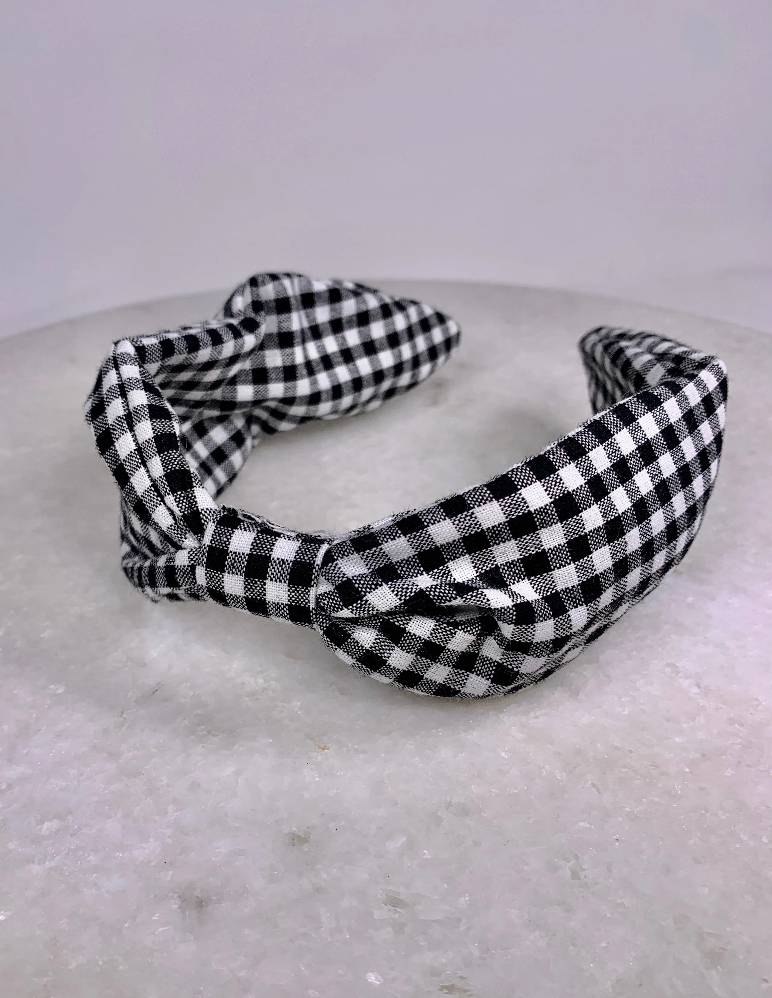 Black & White Plaid Headband