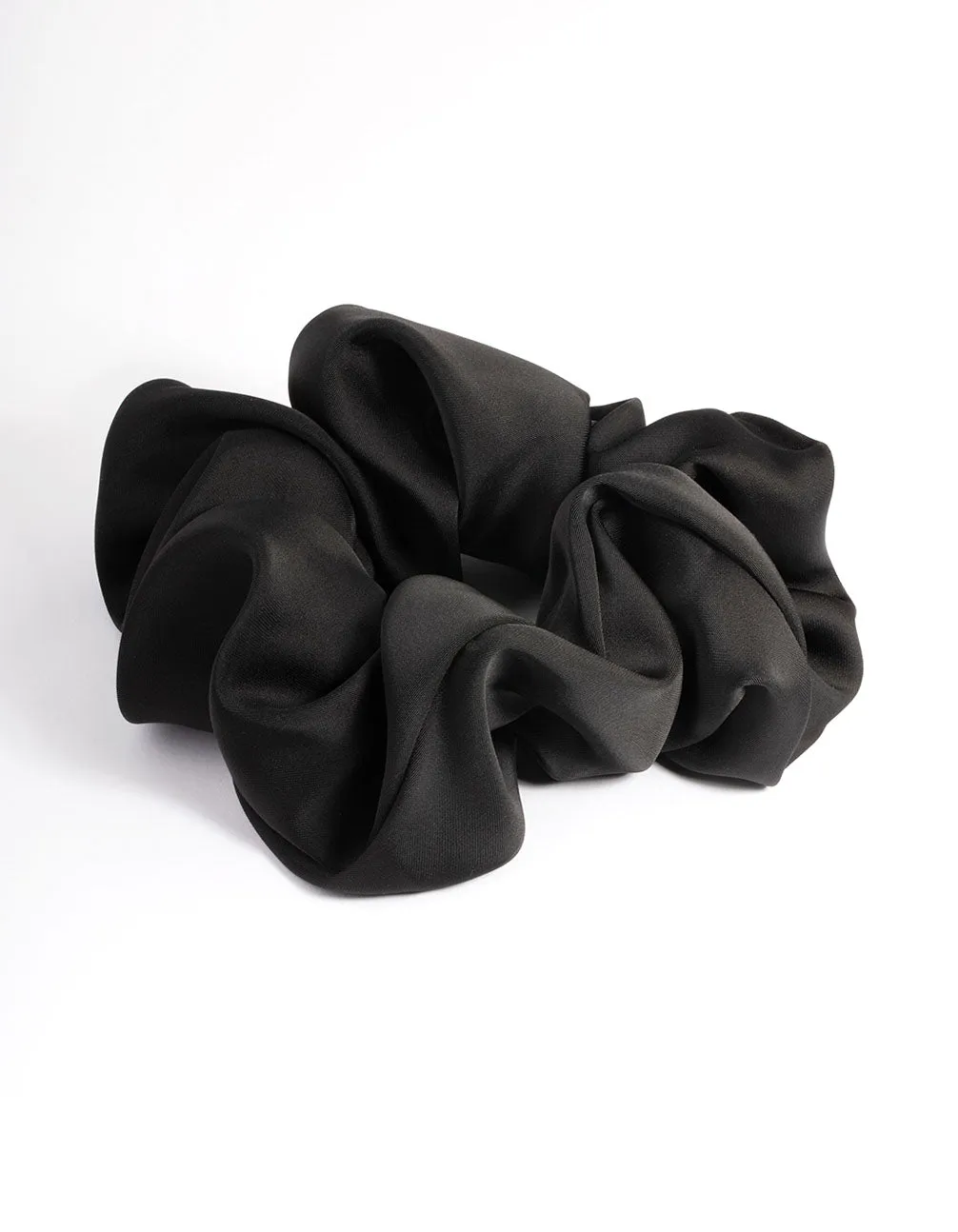 Black Fabric Classic Scrunchie