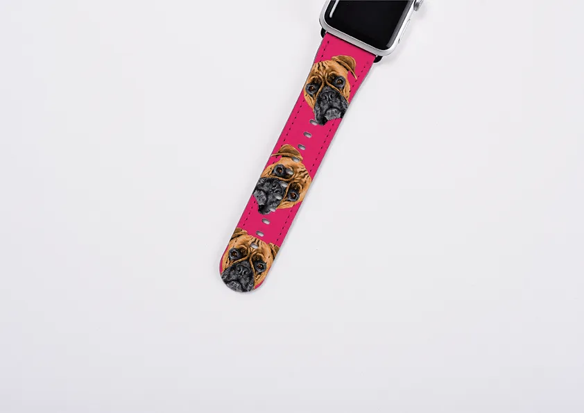 Boxer Mell Pink Apple Watch Strap