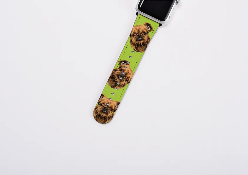 Brussels Griffon Mel Green Apple Watch Strap