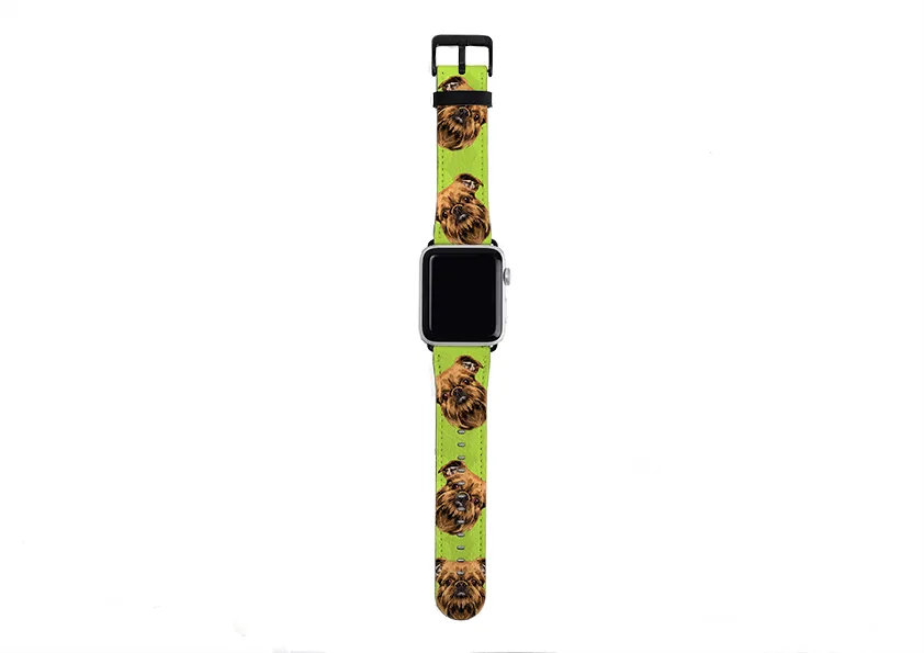 Brussels Griffon Mel Green Apple Watch Strap