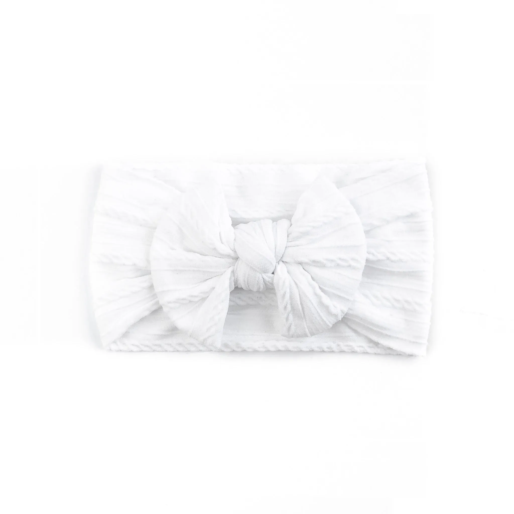 Cable Bow Headband - White