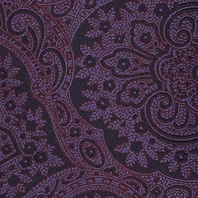 Canali Purple Paisley Silk Tie