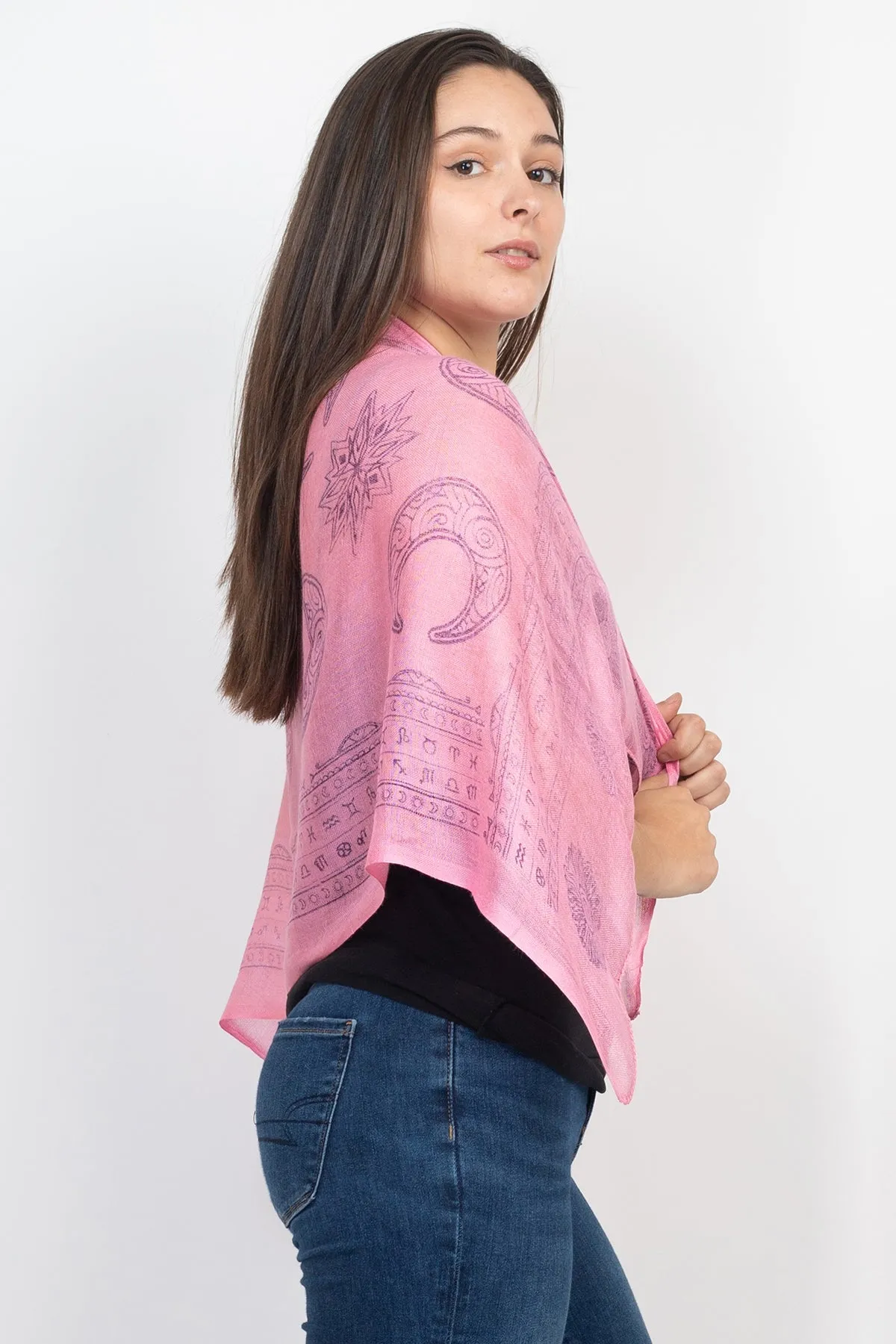 Celestial Zodiac Printed Soft Summer Scarf