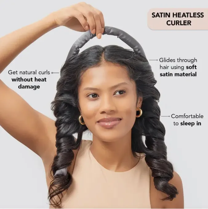 Charcoal Heatless Curling Set