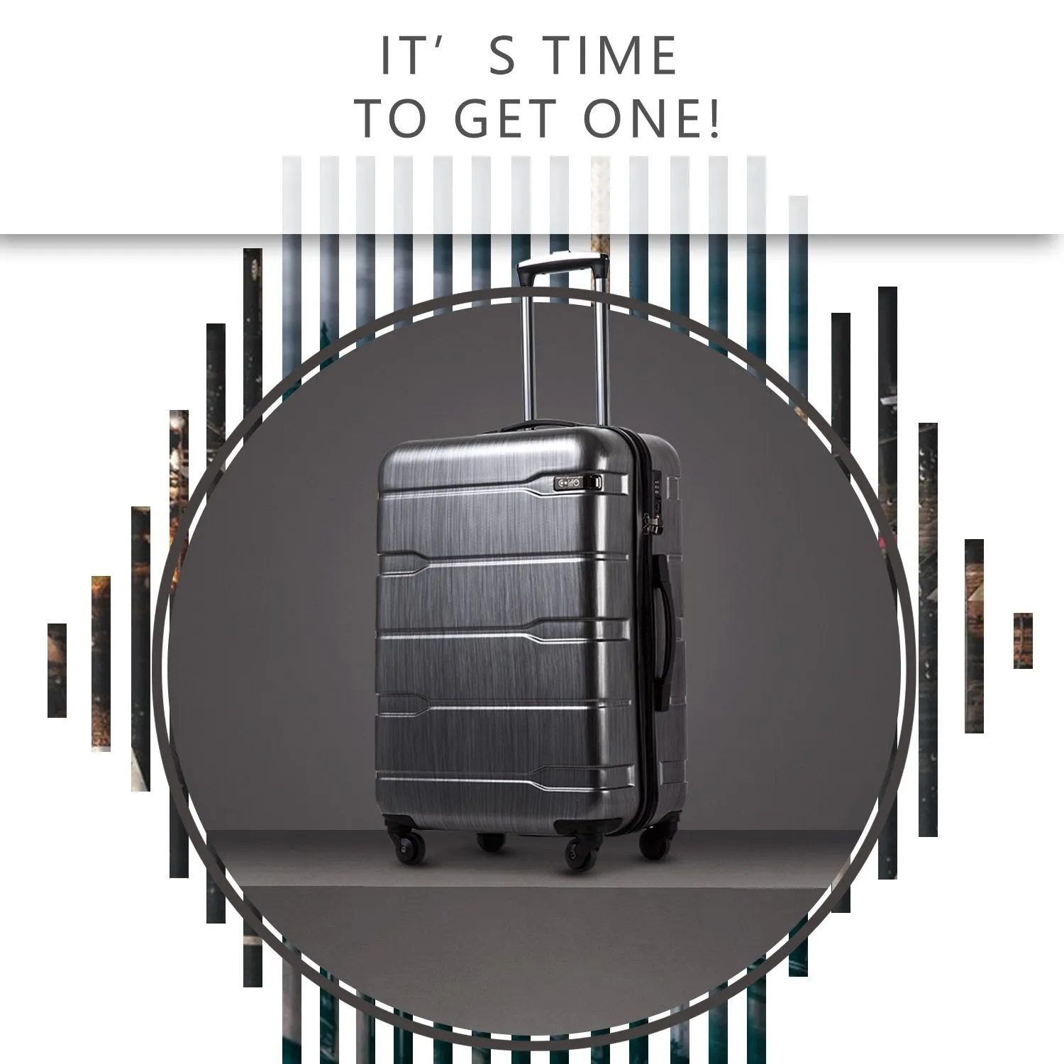 COOLIFE Luggage Expandable(only 28") Suitcase PC ABS Spinner Built-in TSA Lock 20in 24in 28in Carry on