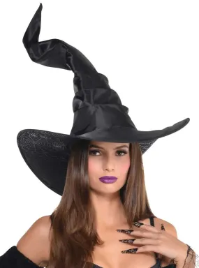 Crooked Wicked Witch Black Hat