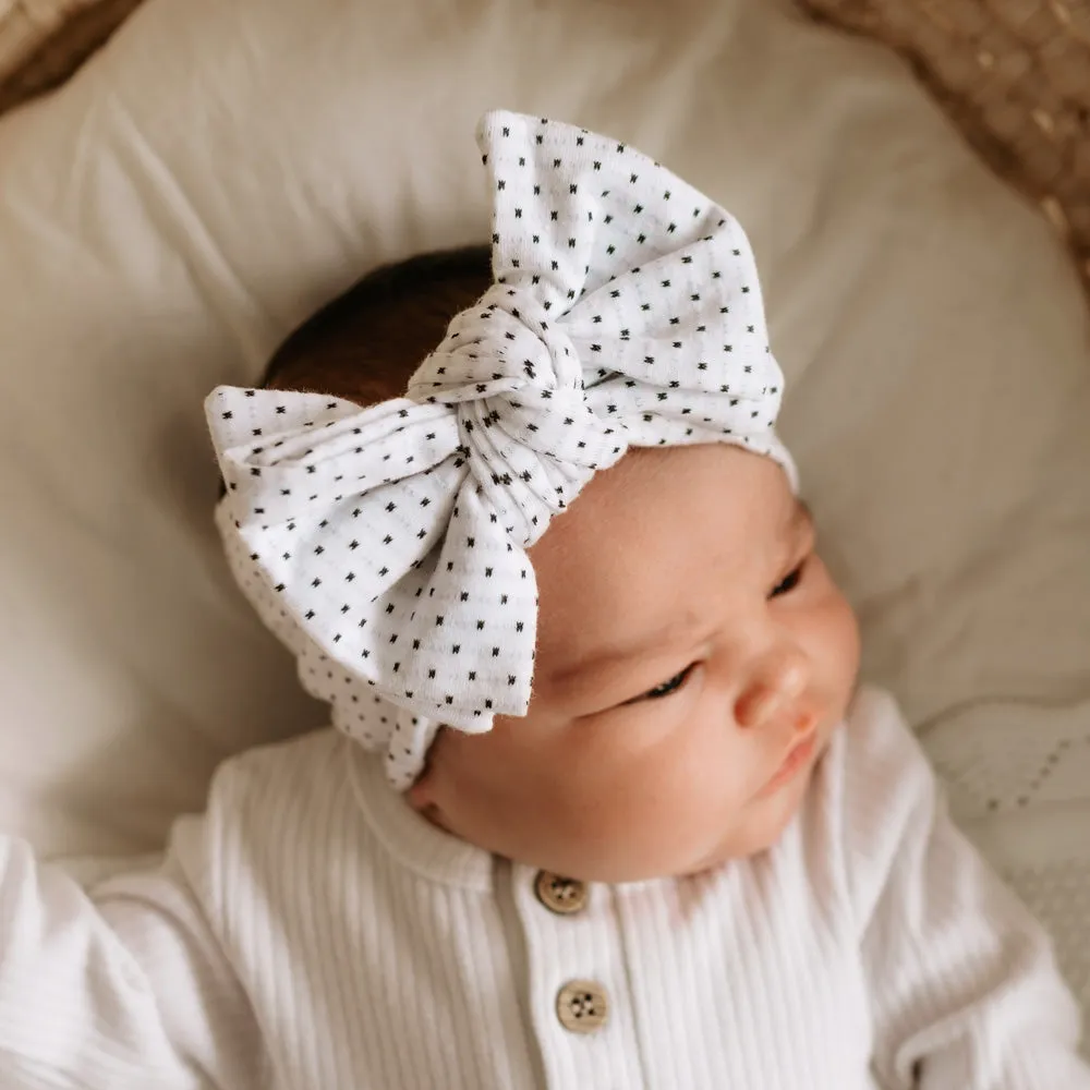 Darling Bow Headband - White