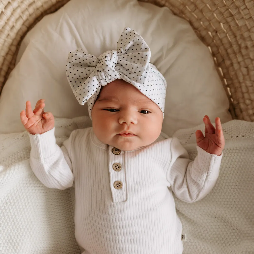 Darling Bow Headband - White