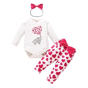 ELEPHANT Heart Outfit with Headband