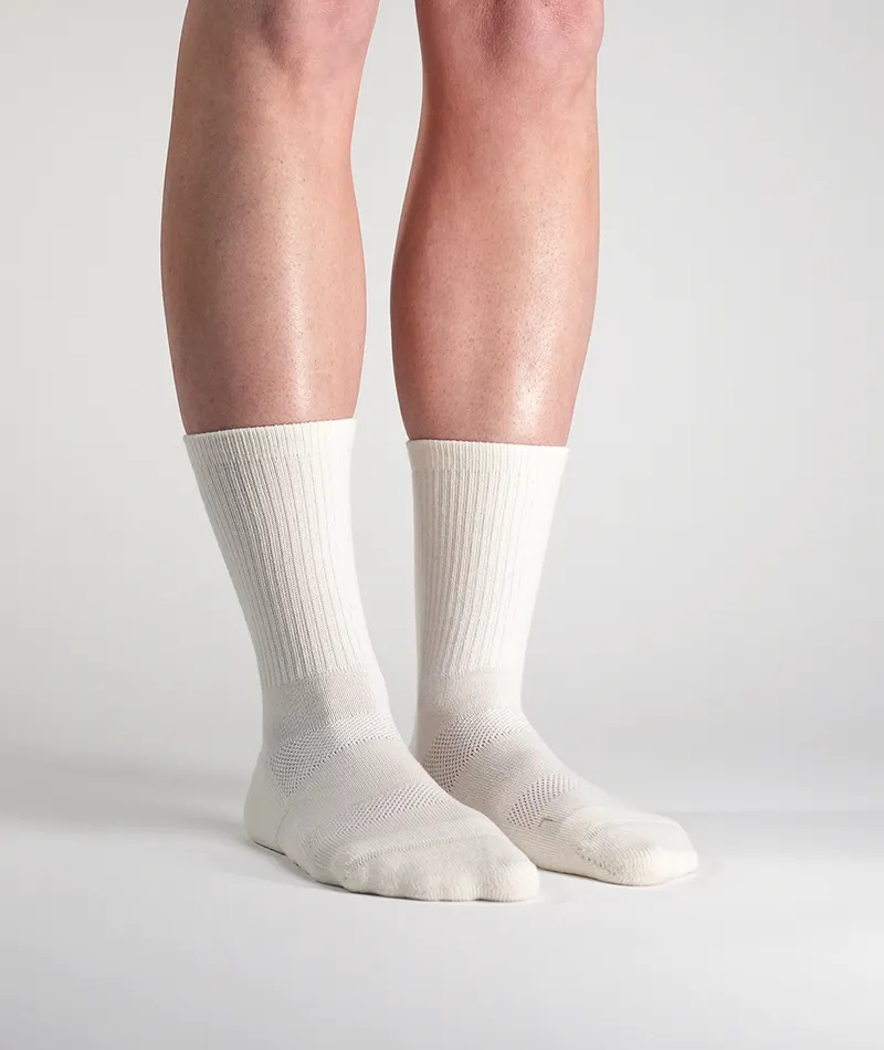 Everyday Merino Crew Socks Off White 3-Pack