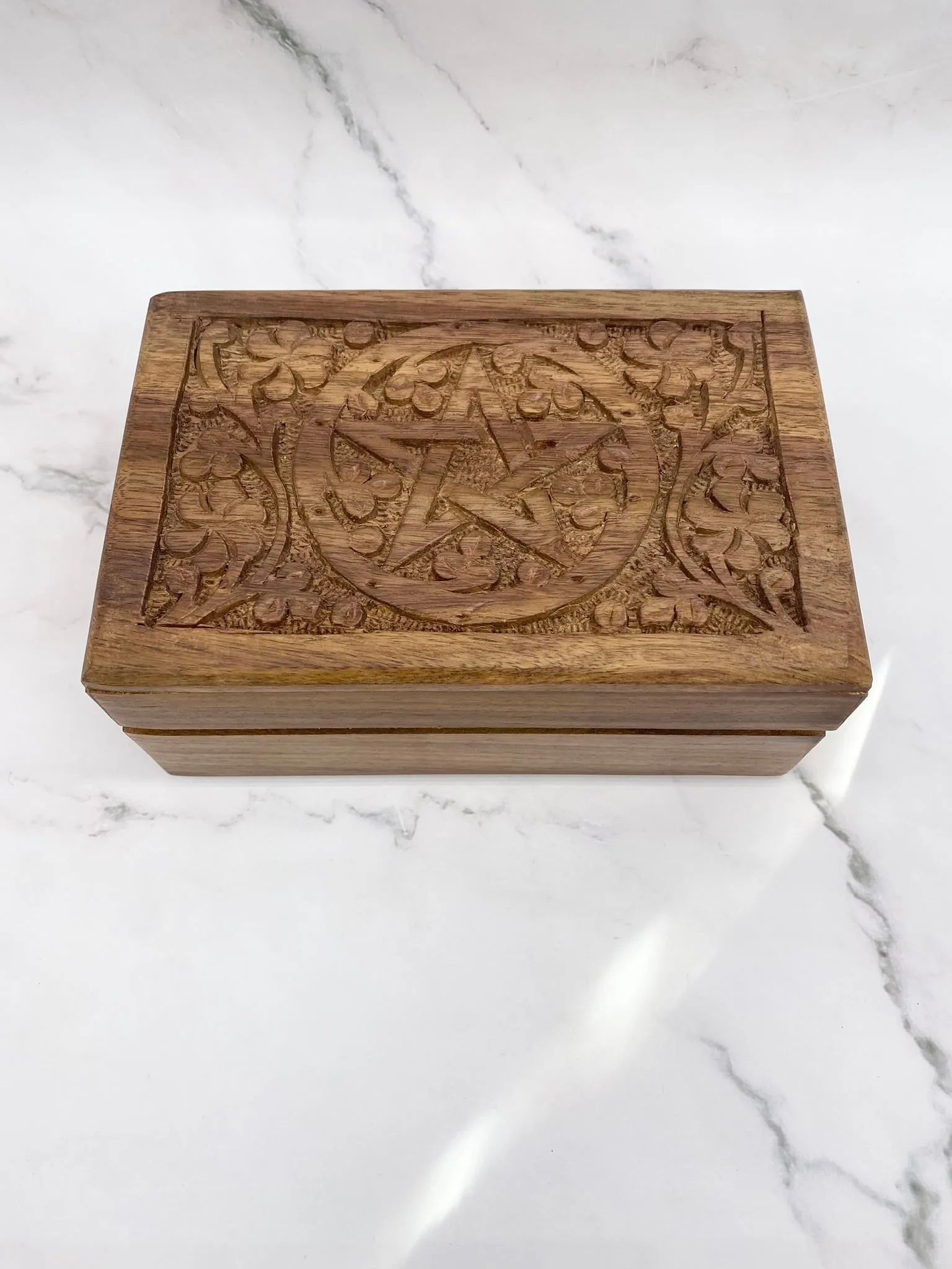 Hand Carved Keepsake Wooden  Box