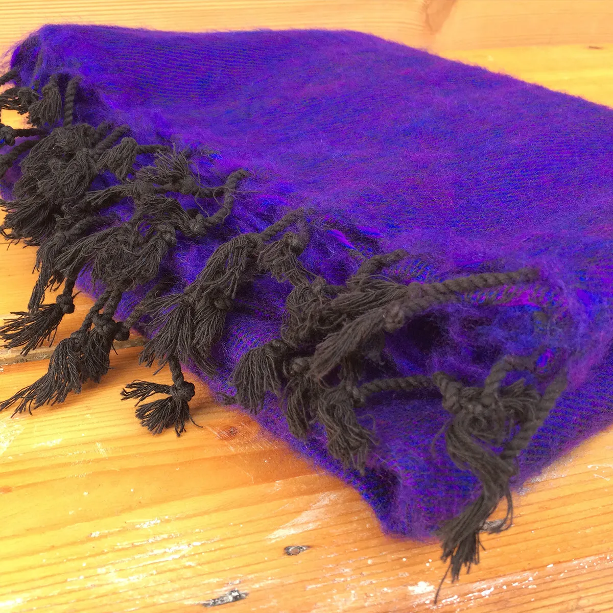 Handmade Nepalese 'Yak Wool' Shawl Mystic Magenta Oversized Scarf / Yoga Blanket