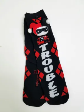 Harley Quinn Trouble Crew Socks